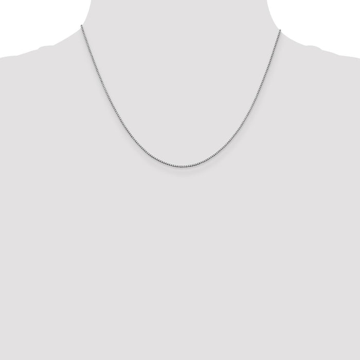 Order Stylish 14K White Gold 18-Inch .95mm Box Chain with Lobster Clasp-4