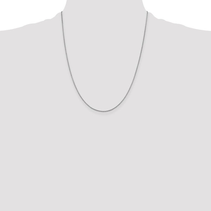 Shop Stylish 22-Inch .95mm 14K White Gold Box Chain with Lobster Clasp-4