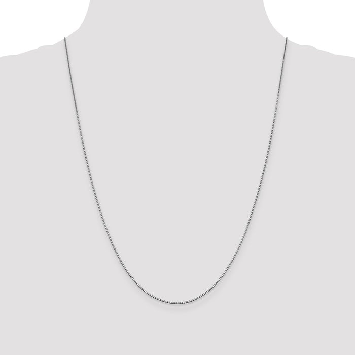 Shop Stylish 24-Inch 14K White Gold .95mm Box Chain with Lobster Clasp-4