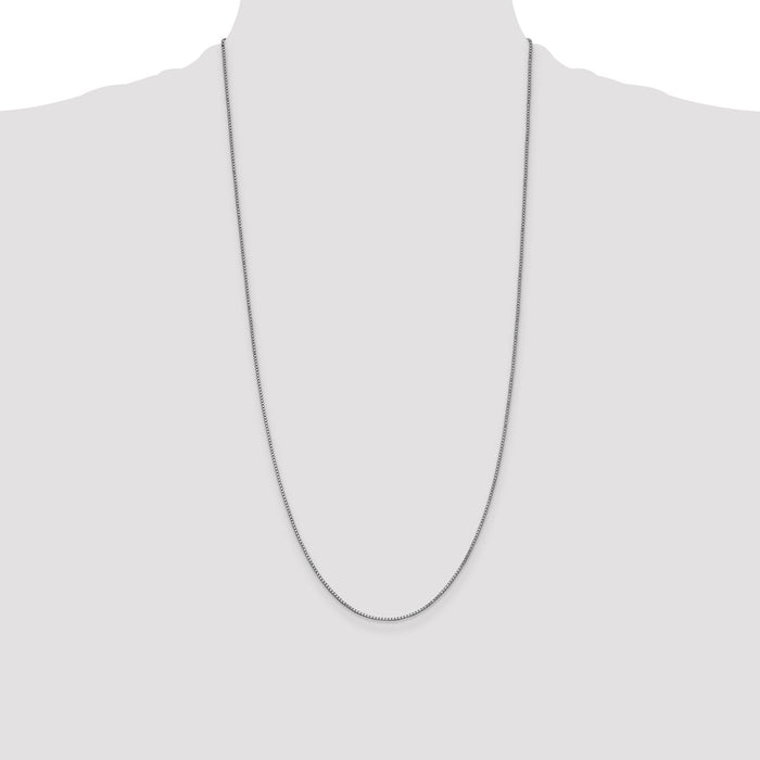 Shop Exclusive 14K White Gold 28-Inch 1mm Box Chain - Stylish & Durable!-4