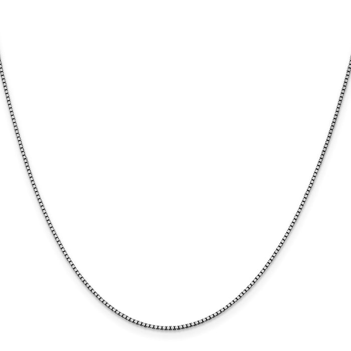 Buy Stylish 14K White Gold 24-Inch Box Chain - 1.05mm, Lobster Clasp-2