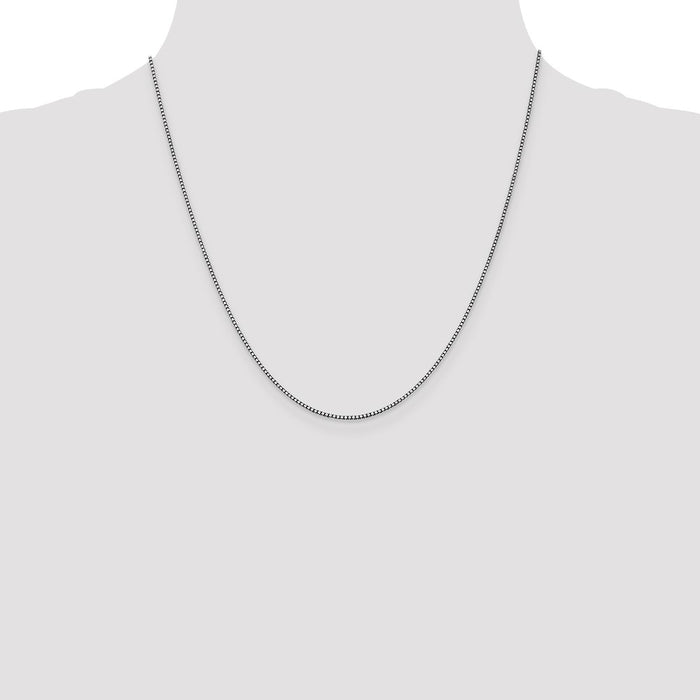 High-Quality 14K White Gold 20-Inch Box Chain, 1.05mm - Stylish & Affordable!-4