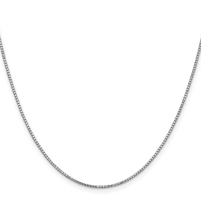 Buy Stylish 14K White Gold Box Chain - 18-Inch, 1.1mm, Luxury Design-2