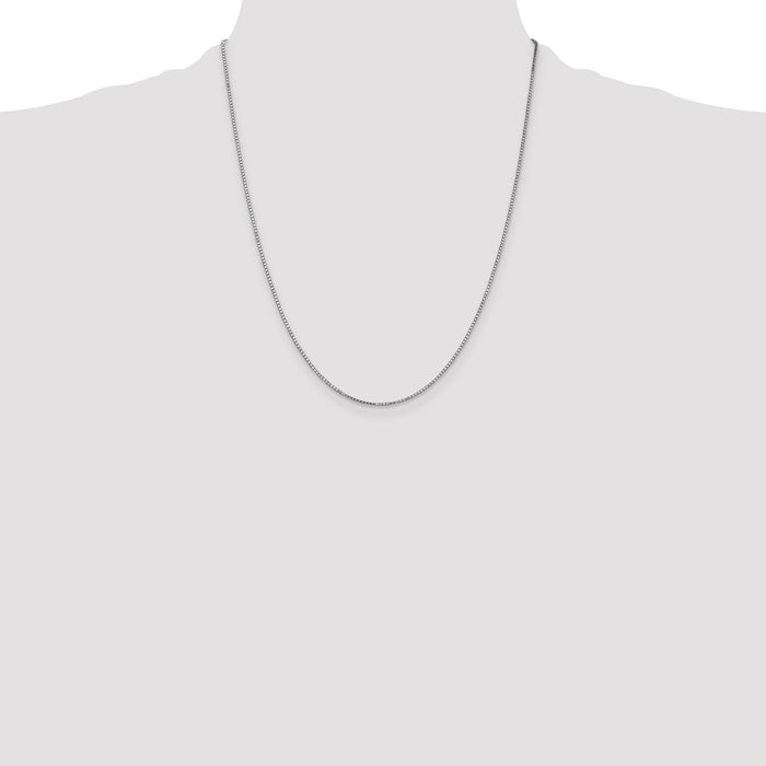 Shop 14K White Gold 22-Inch 1.1mm Box Chain - Stylish & Affordable Luxury-4