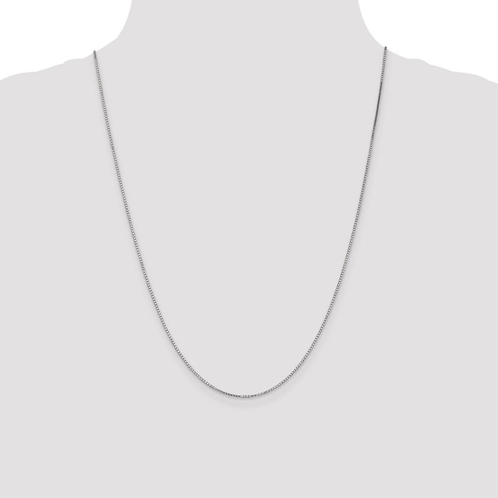 Buy a Stylish 24-Inch 14K White Gold Box Chain - 1.1mm, Luxury Look!-4