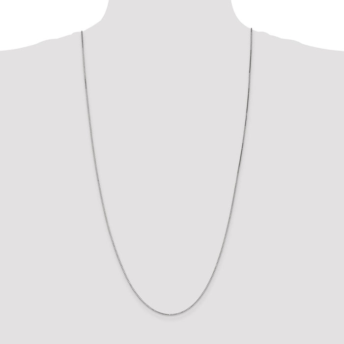 Shop Stylish 30-Inch 1.1mm 14K White Gold Box Chain with Lobster Clasp-4