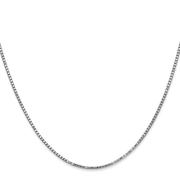 Buy 14K White Gold 16-Inch Box Chain - Stylish 1.4mm, Luxury Lobster Clasp-2