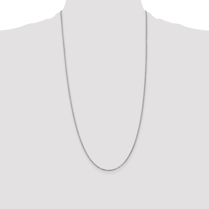 Shop 14K White Gold 28-Inch 1.4mm Box Chain - Stylish & Affordable Luxury!-4