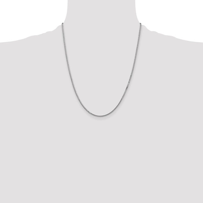 Buy Exclusive 14K White Gold 22-Inch Box Chain | Stylish 1.5mm Design-4