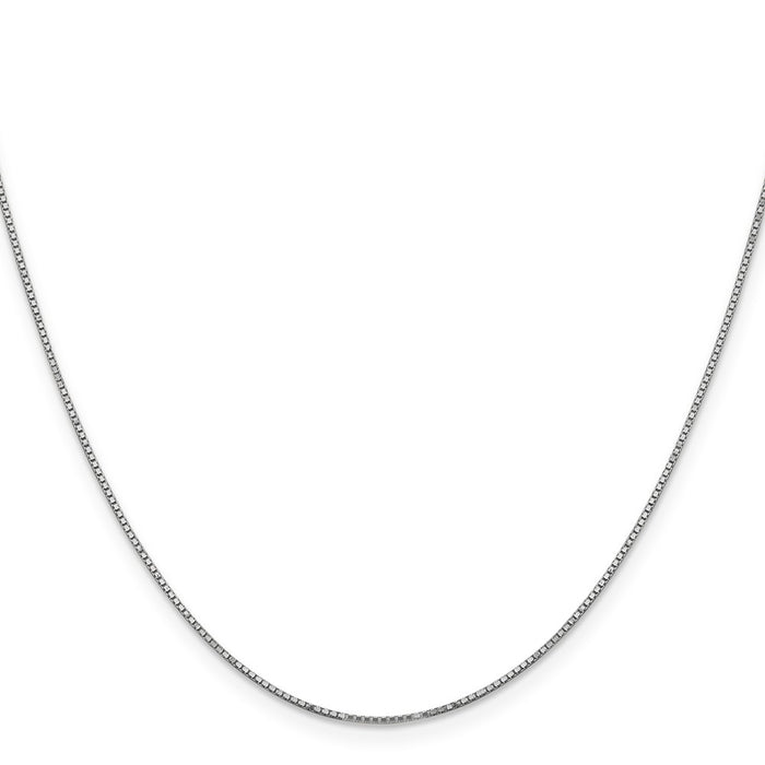 Exclusive 14K White Gold 24-Inch .9mm Box Chain - Stylish & Affordable Jewelry-2