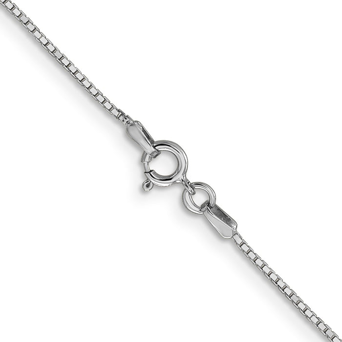 Exclusive 14K White Gold 24-Inch .9mm Box Chain - Stylish & Affordable Jewelry-3