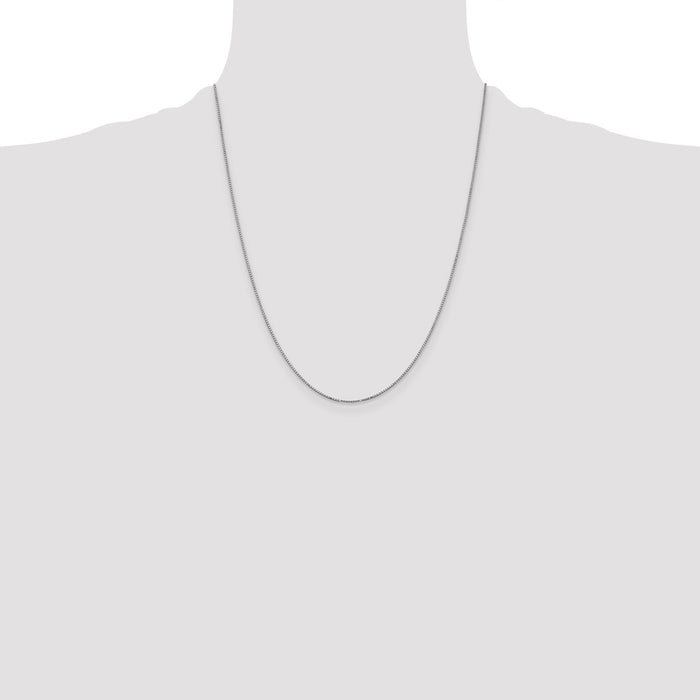High-quality 22-Inch 14K White Gold Box Chain, 0.9mm - Affordable Luxury-4