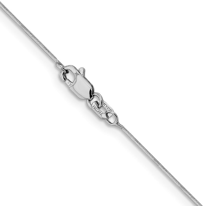 Exclusive 14K White Gold 24-Inch 0.5mm Octagonal Snake Chain - Stylish Value!-3