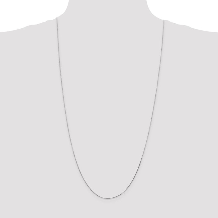 Buy Stylish 14K White Gold 30-Inch 0.5mm Octagonal Snake Chain - Luxury Design-4