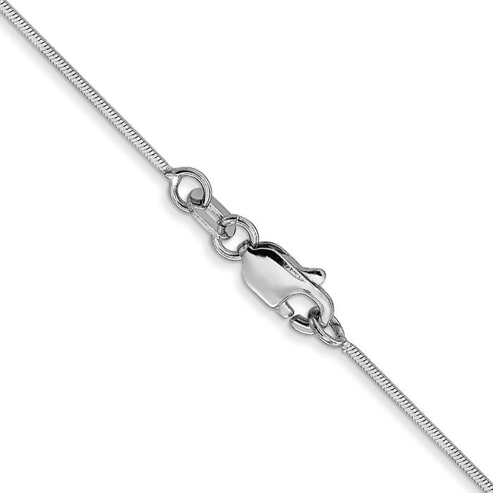 Shop Stylish 14K White Gold 20-Inch 0.6mm Octagonal Snake Chain - Luxury Look-3
