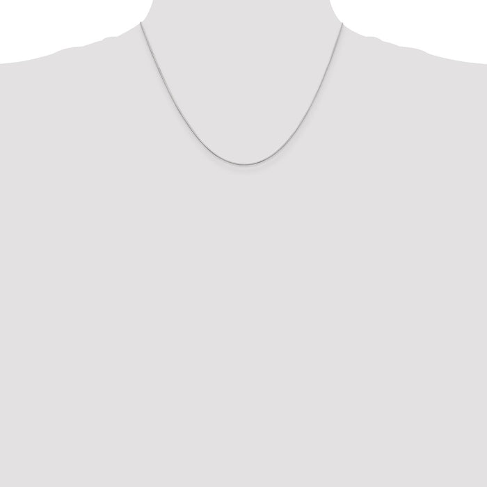 High-Quality 14K White Gold .6mm Octagonal Snake Chain 18-Inch - Stylish Value!-4