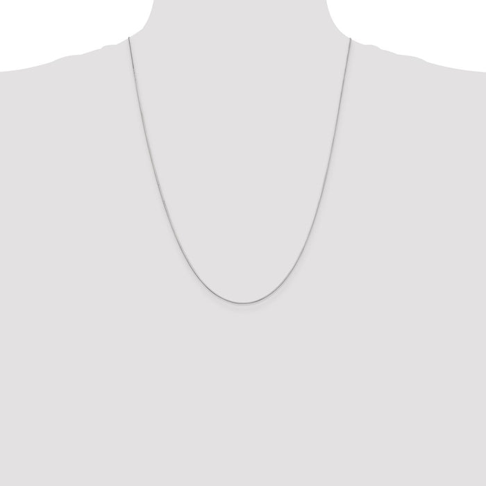 Shop Stylish 24-Inch 14K White Gold Octagonal Snake Chain - Value & Elegance-4