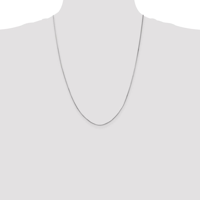 Buy 14K White Gold 24-Inch Octagonal Snake Chain - Stylish .8mm Design!-4