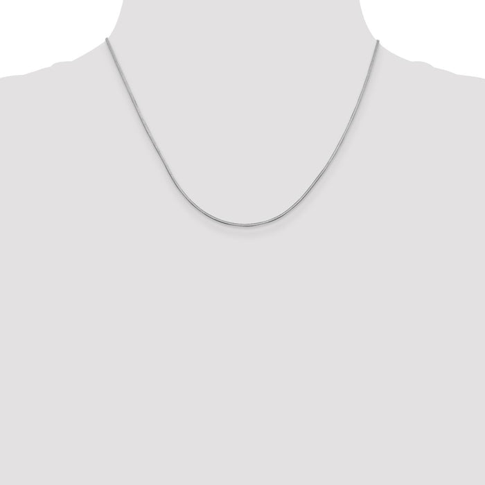 Exclusive 14K White Gold 18-Inch Octagonal Snake Chain, Stylish 1mm Design-4