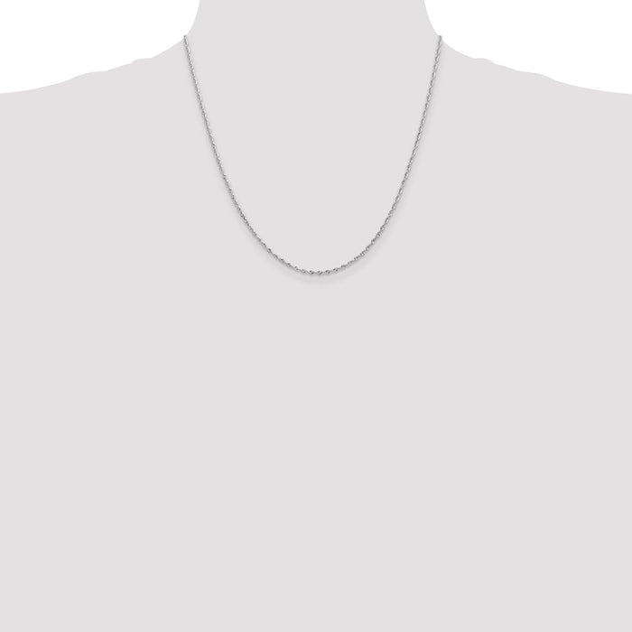 Buy Stylish 14K White Gold 18" Diamond-Cut Quadruple Rope Chain - 1.85mm-4