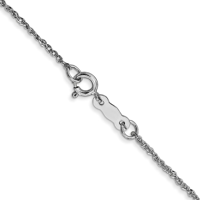 Buy 14K White Gold Ropa Chain 18-Inch, 1.1mm - Affordable Luxury Jewelry-3