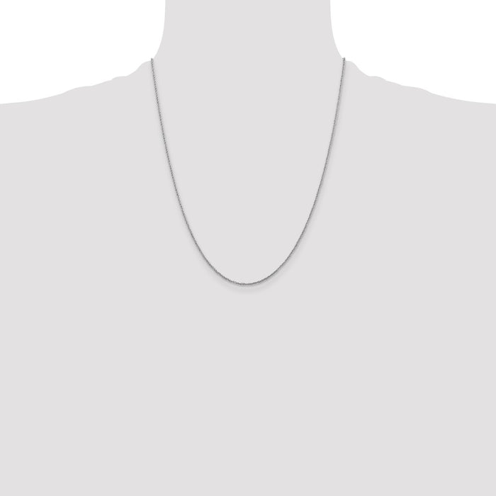 Shop Stylish 14K White Gold 22-Inch Ropa Chain, 1.1mm with Spring Clasp-4