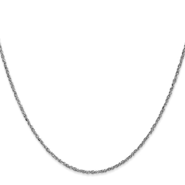 14K White Gold Ropa Chain - 24-Inch, 1.7mm, Lobster Clasp-2