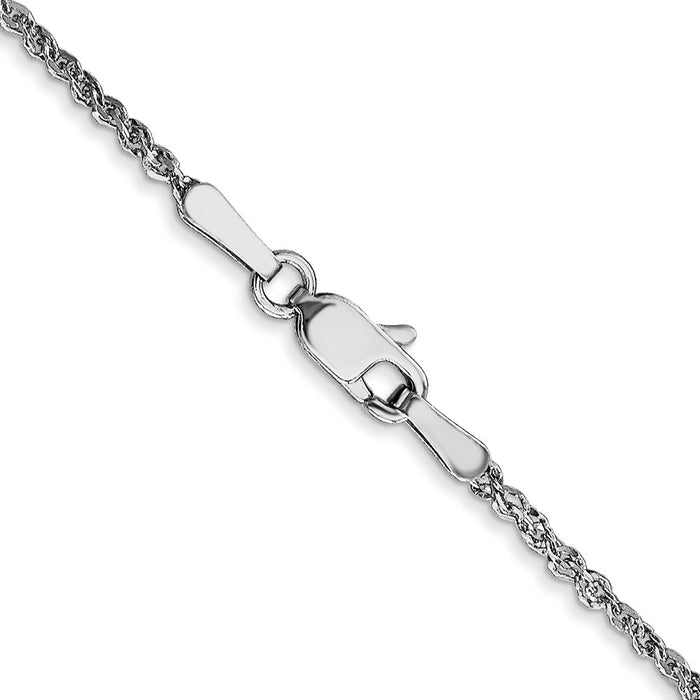 Buy Exclusive 14K White Gold Ropa Chain 1.7mm x 18-Inch - Stylish Jewelry Value-2