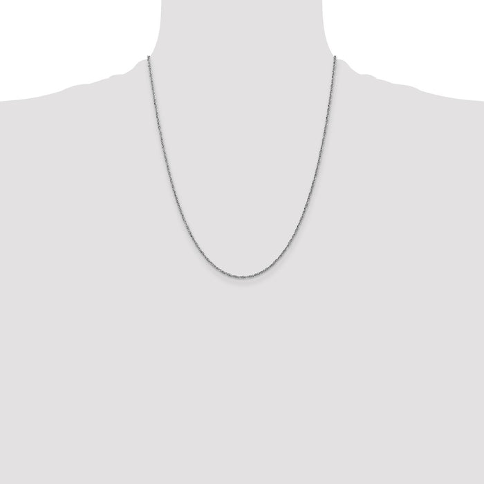 Order Stylish 14K White Gold Ropa Chain 22-Inch 1.7mm - Luxury Value!-4