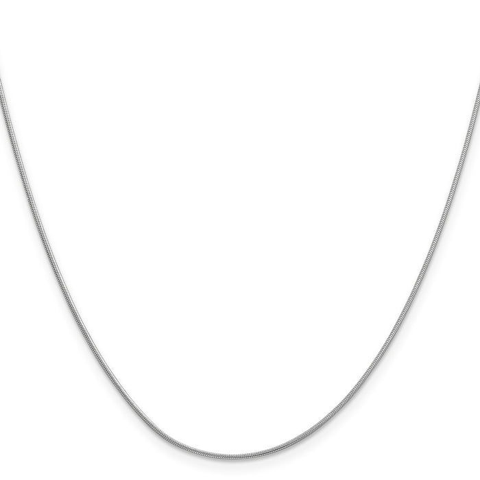 Exclusive 14K White Gold 20-Inch 0.9mm Snake Chain - Stylish & Affordable!-2
