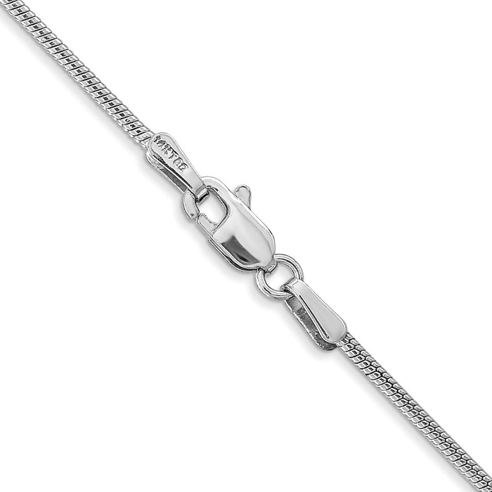 Buy Stylish 14K White Gold 30-Inch Snake Chain - 1.4mm, Luxurious Design-3