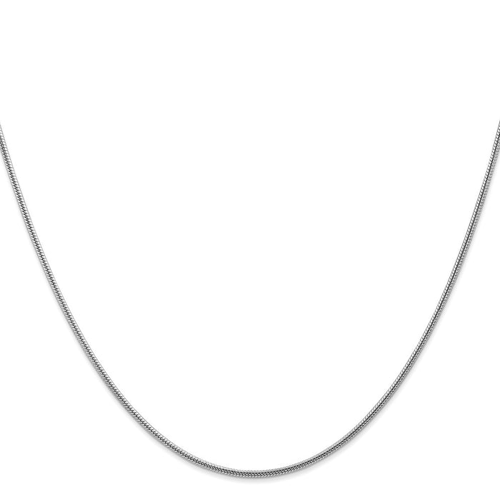 Buy 14K White Gold 24-Inch Snake Chain - Stylish 1.6mm, Affordable Luxury-2