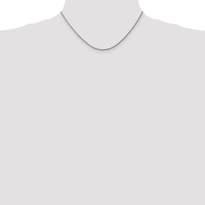 Buy Stylish 14K White Gold 16-Inch 1.6mm Round Snake Chain - Luxury Value!-4