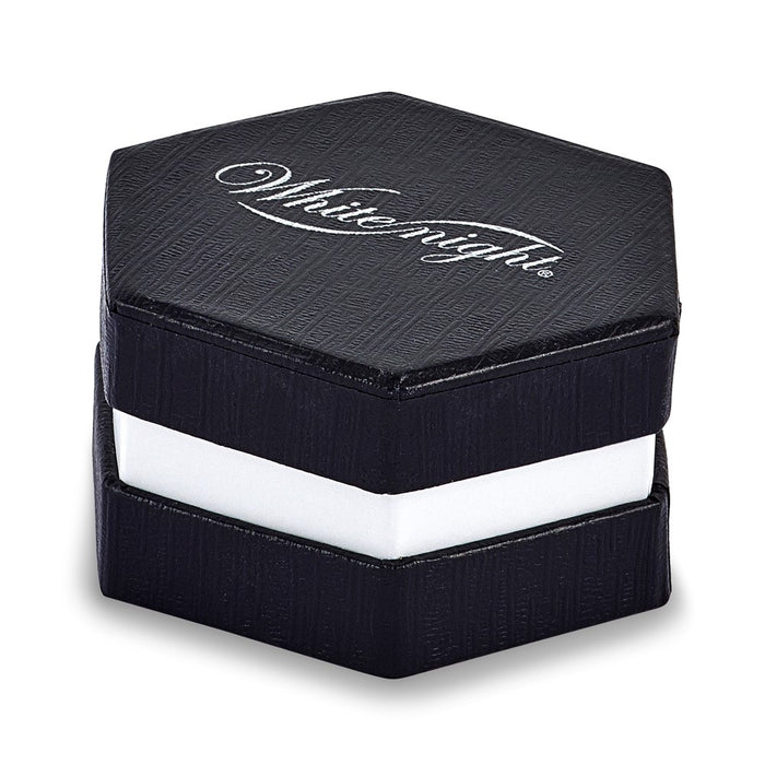 Shop Exclusive Rhodium-Plated Sterling Silver Square Earrings | Stylish Black & White Diamonds-5