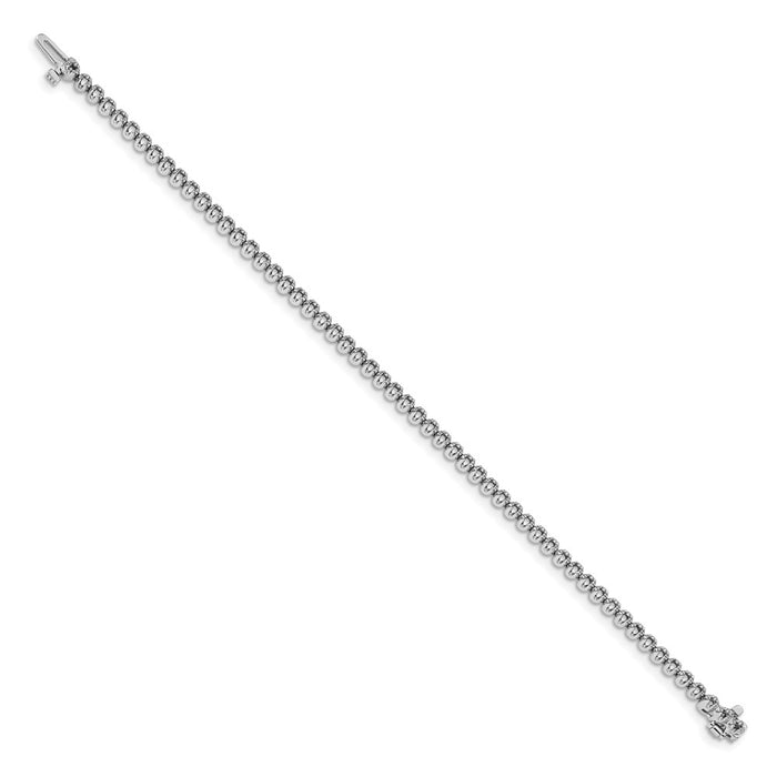 High-Quality 14K White Gold Tennis Bracelet - Stylish Modern Design, Affordable Price-2
