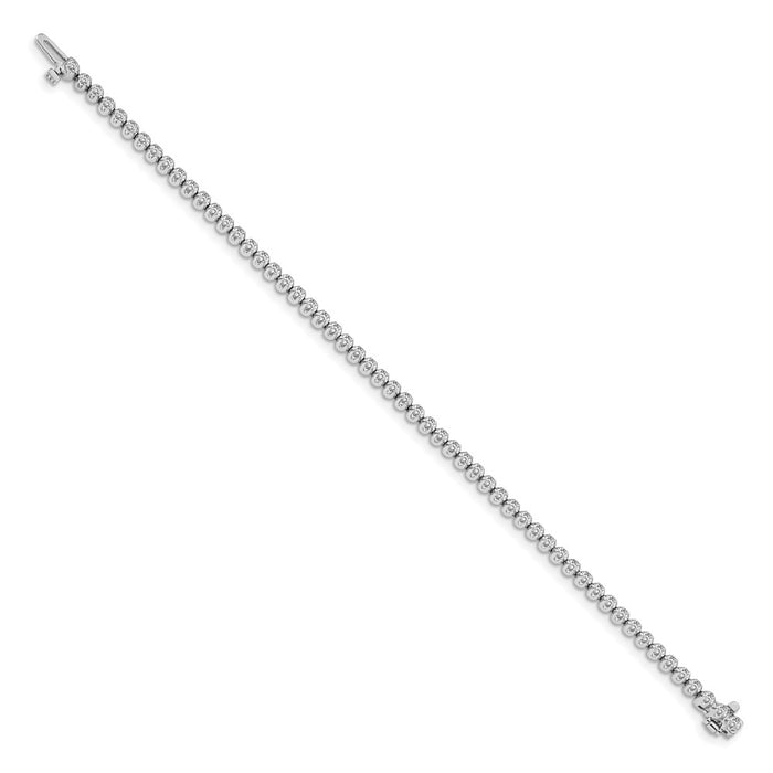 Exclusive 14K White Gold Diamond Tennis Bracelet - Stylish Luxury Value-2