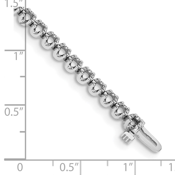 Exclusive 14K White Gold Tennis Bracelet Setting - Stylish & Affordable Luxury-3