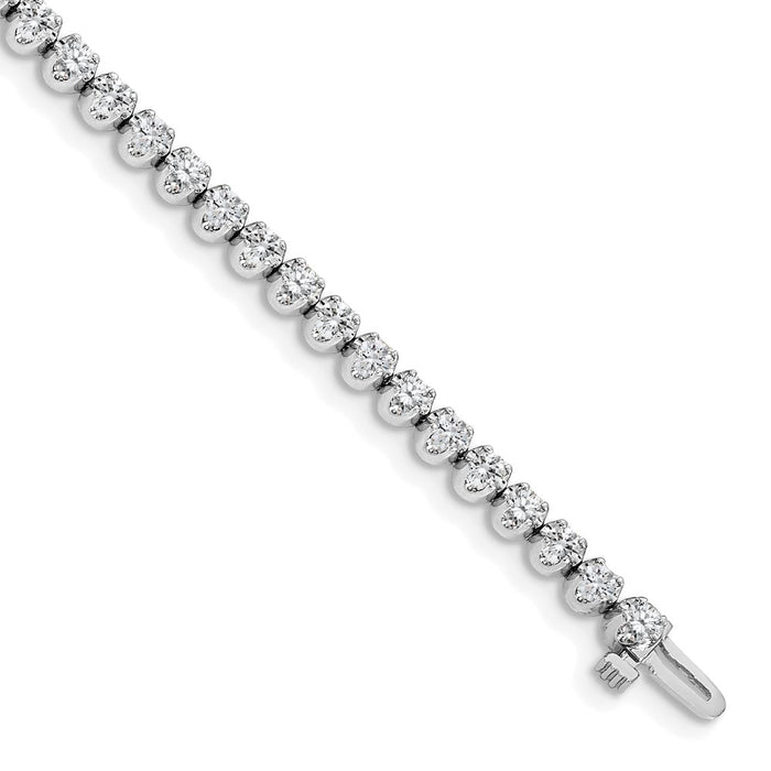 Shop Stylish 14k White Gold AAA Diamond Tennis Bracelet - 7.5", 5.5g Value-1