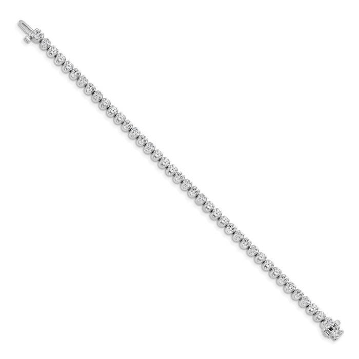 Exclusive 14K White Gold Diamond Tennis Bracelet - Stylish & Affordable Luxury-2