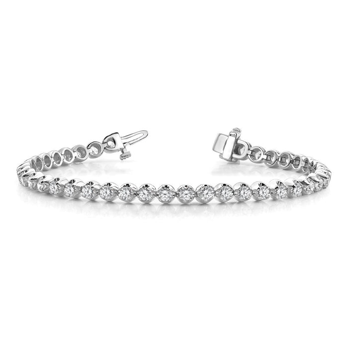 Exclusive 14K White Gold Diamond Tennis Bracelet - Stylish & Affordable Luxury-3