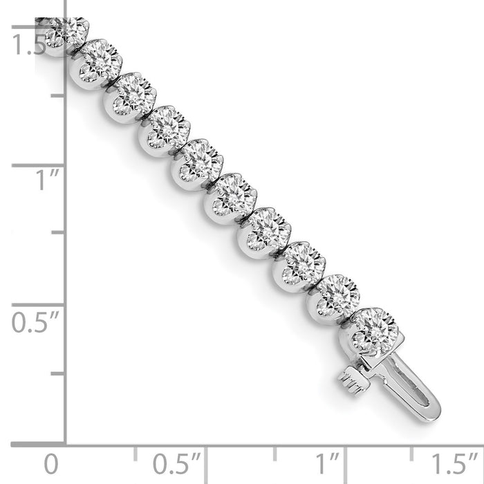 Exclusive 14K White Gold Diamond Tennis Bracelet - Stylish & Affordable Luxury-4