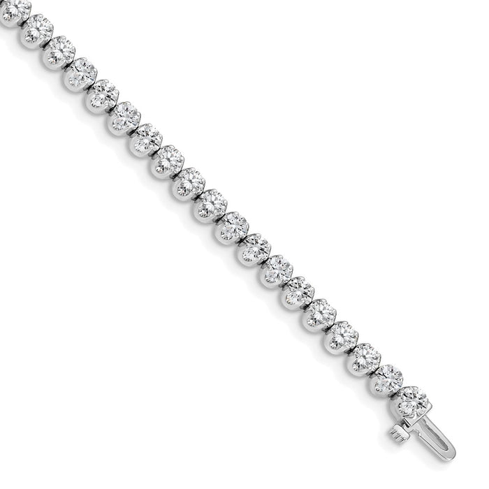 Exclusive 14K White Gold Diamond Tennis Bracelet - Stylish & Affordable Luxury-1