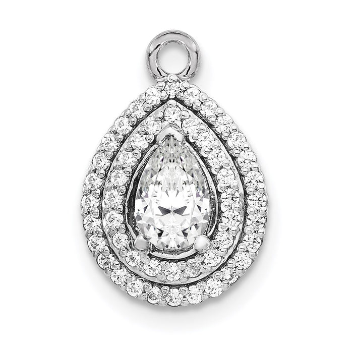 Shop Exclusive 14K White Gold 1.4ct Teardrop Semi-Mount Pendant with VS Diamonds-1