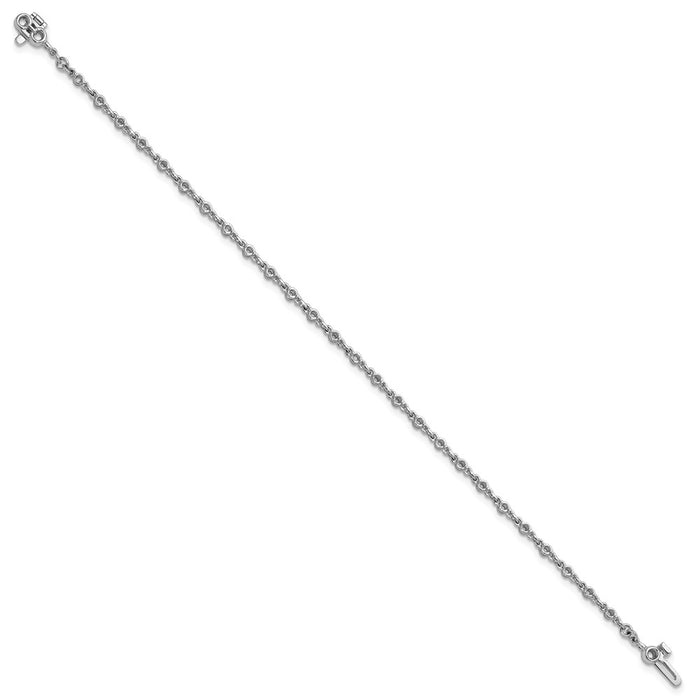 High-Quality 14K White Gold 2mm Round Diamond Bracelet Setting - Stylish Value!-2