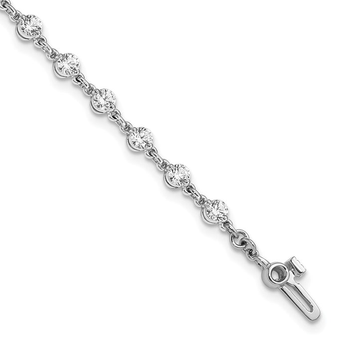Buy Stylish 14K White Gold Diamond Tennis Bracelet - 3mm, Luxury Appeal!-1