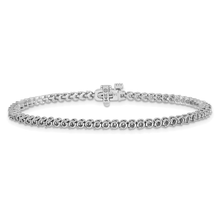 High-Quality 14K White Gold 1.9mm Round Diamond Bracelet Setting - Stylish Design-3