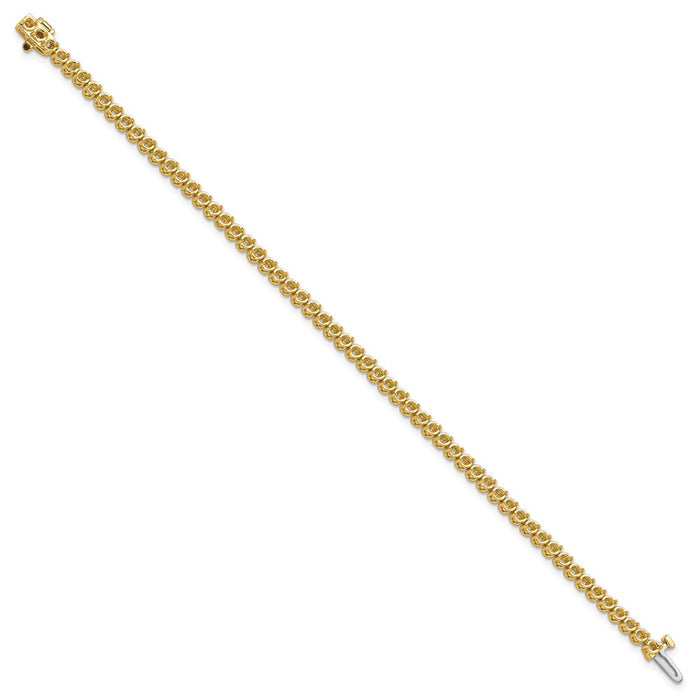 Exclusive 14K Gold 2.4mm Round Diamond Bracelet Setting - Stylish 2-Prong Design-2