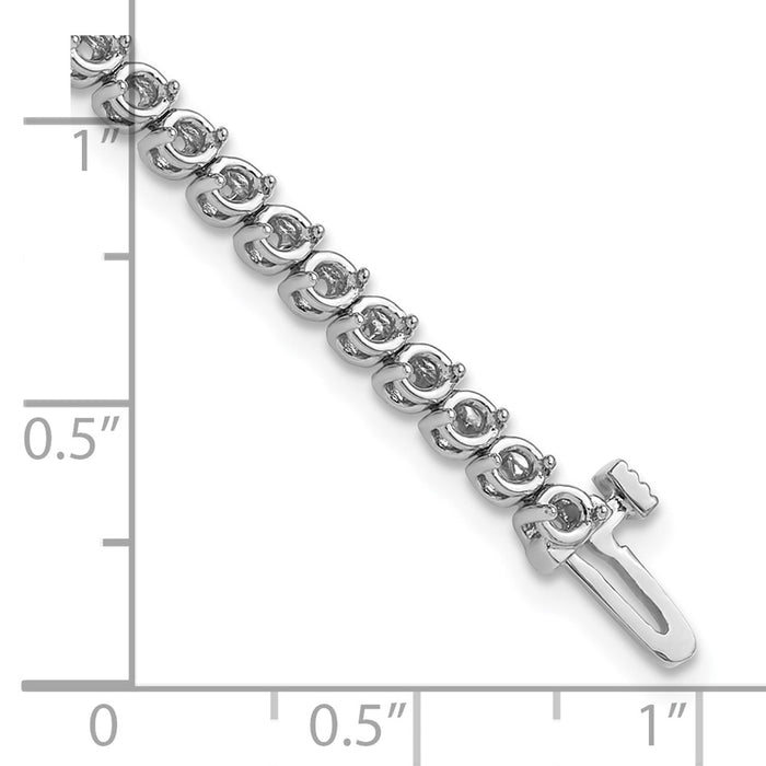 Shop Exclusive 14K White Gold 2.4mm Round Diamond Bracelet Setting-4