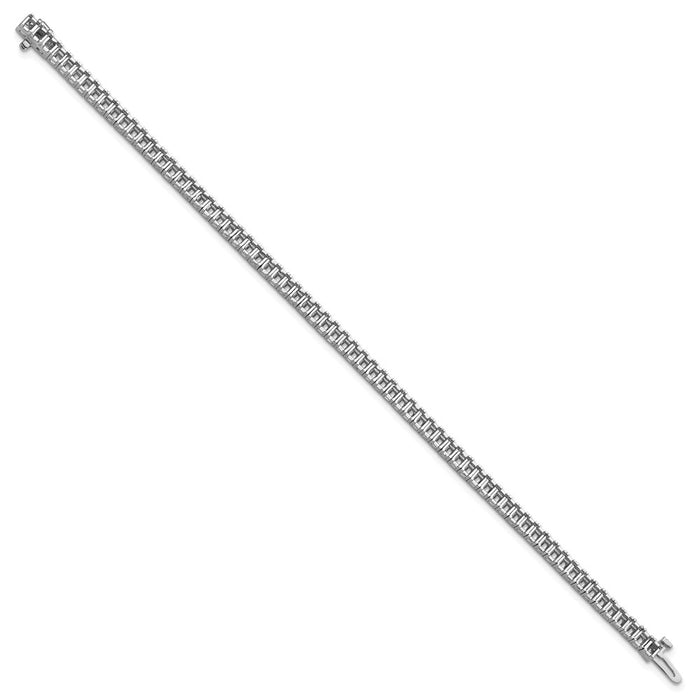 Exclusive 14K White Gold 2.5mm Diamond Tennis Bracelet - 6.6ct Luxury Value-2