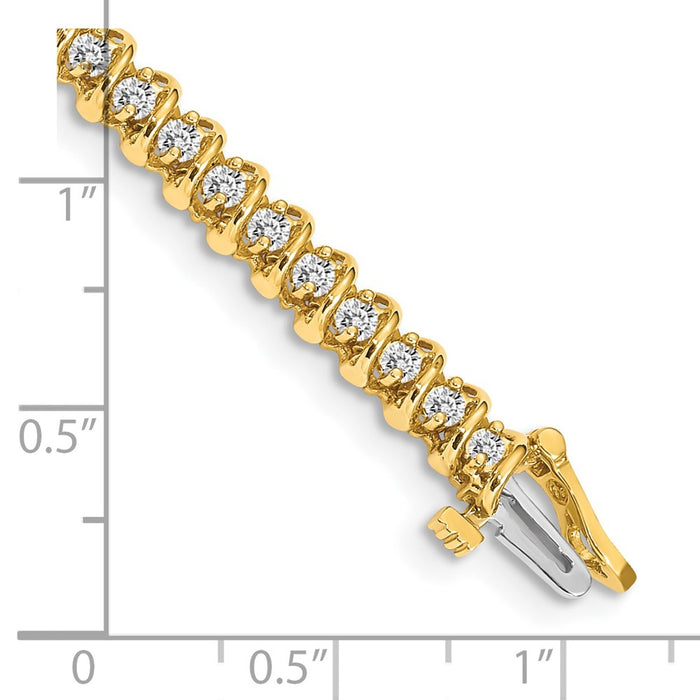 Order Luxury 14K VS Diamond Tennis Bracelet - Elegant Sparkle, Stylish Design-4